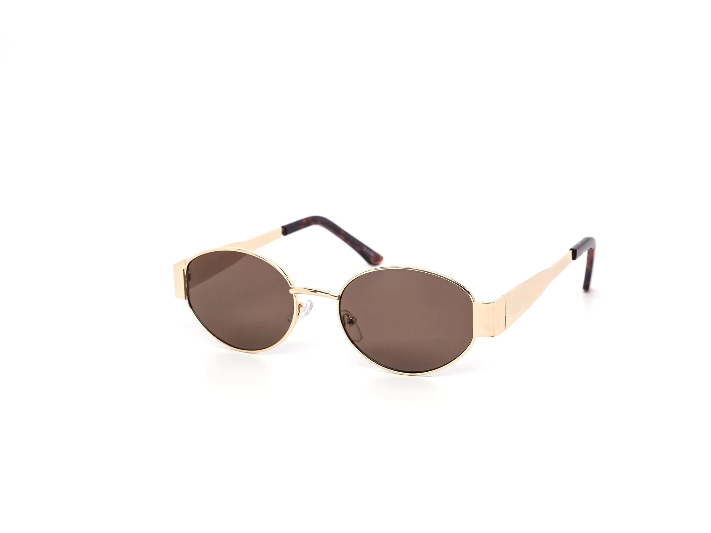 12 Pack: Chic Oval Metal Color Wholesale Sunglasses