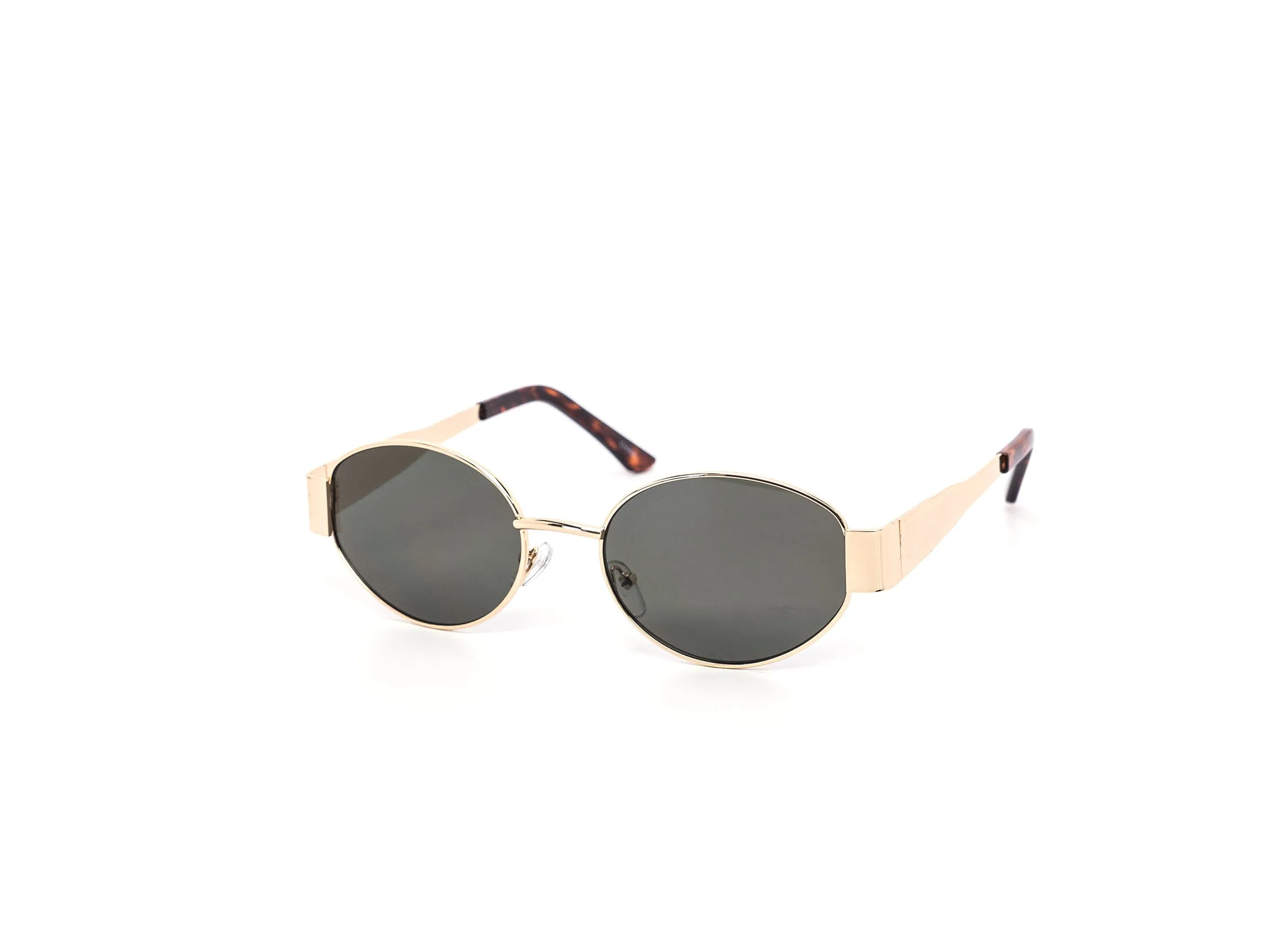 12 Pack: Chic Oval Metal Color Wholesale Sunglasses