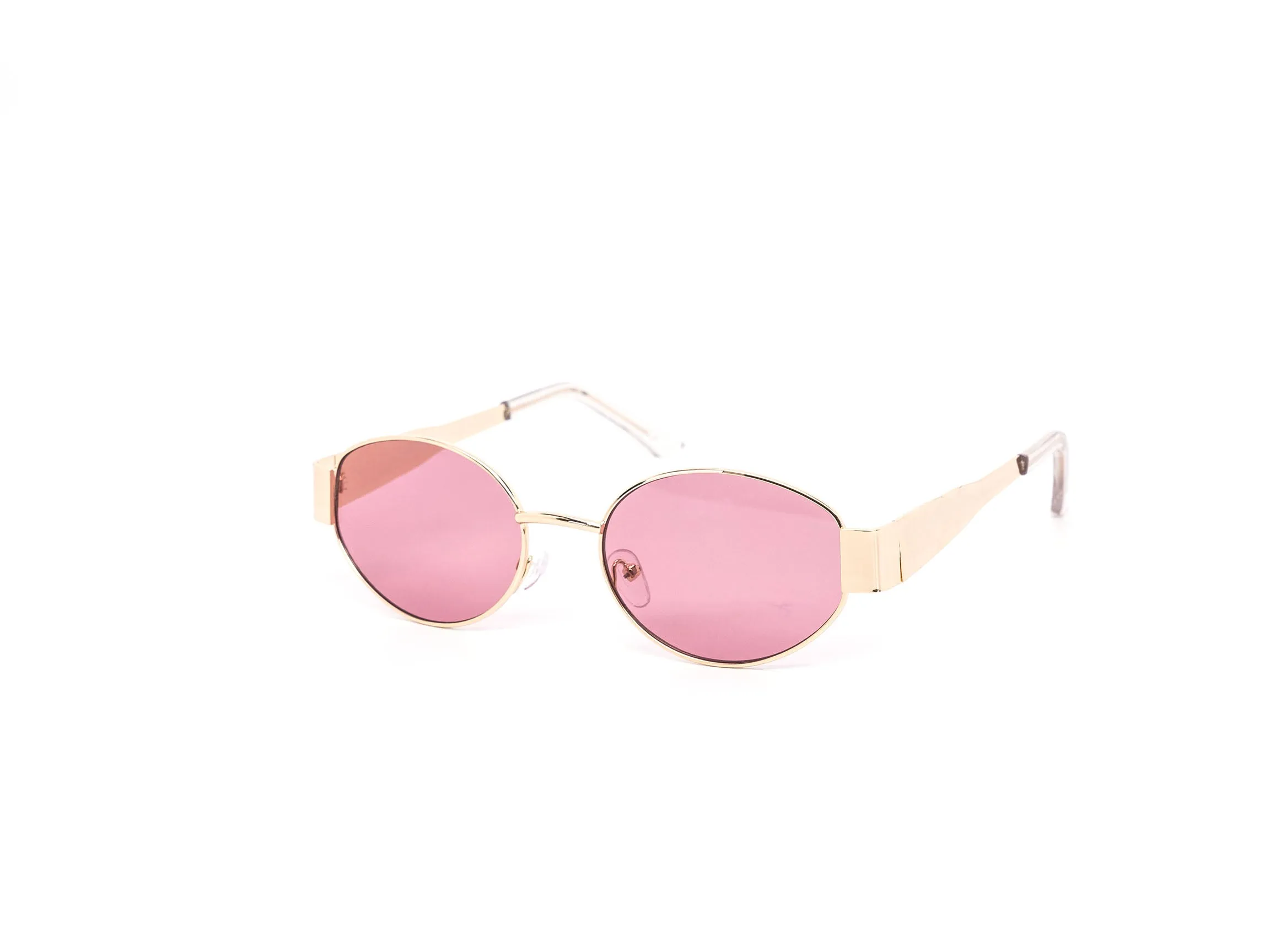 12 Pack: Chic Oval Metal Color Wholesale Sunglasses