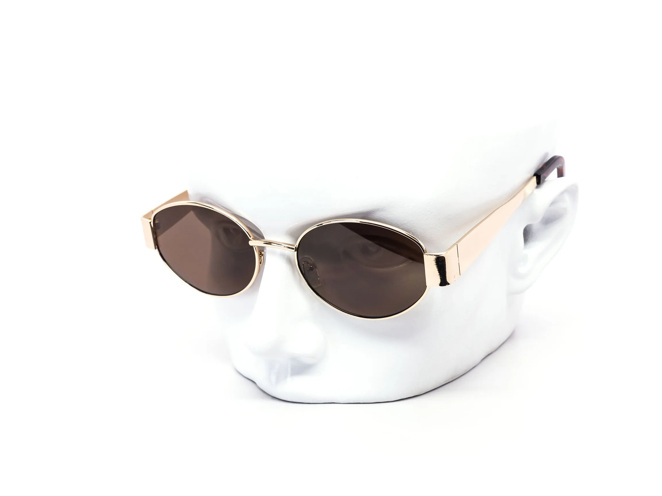 12 Pack: Chic Oval Metal Color Wholesale Sunglasses