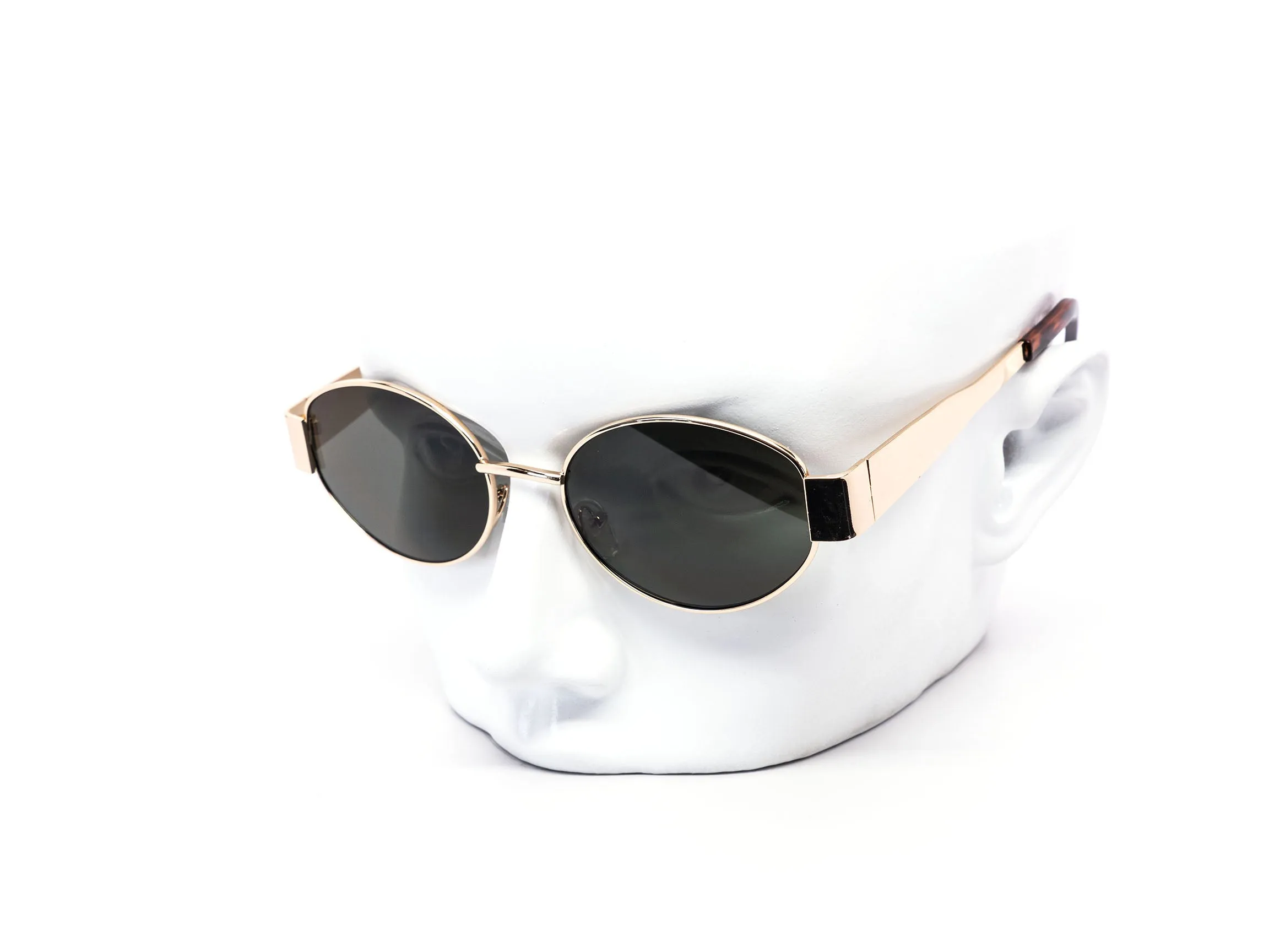 12 Pack: Chic Oval Metal Color Wholesale Sunglasses