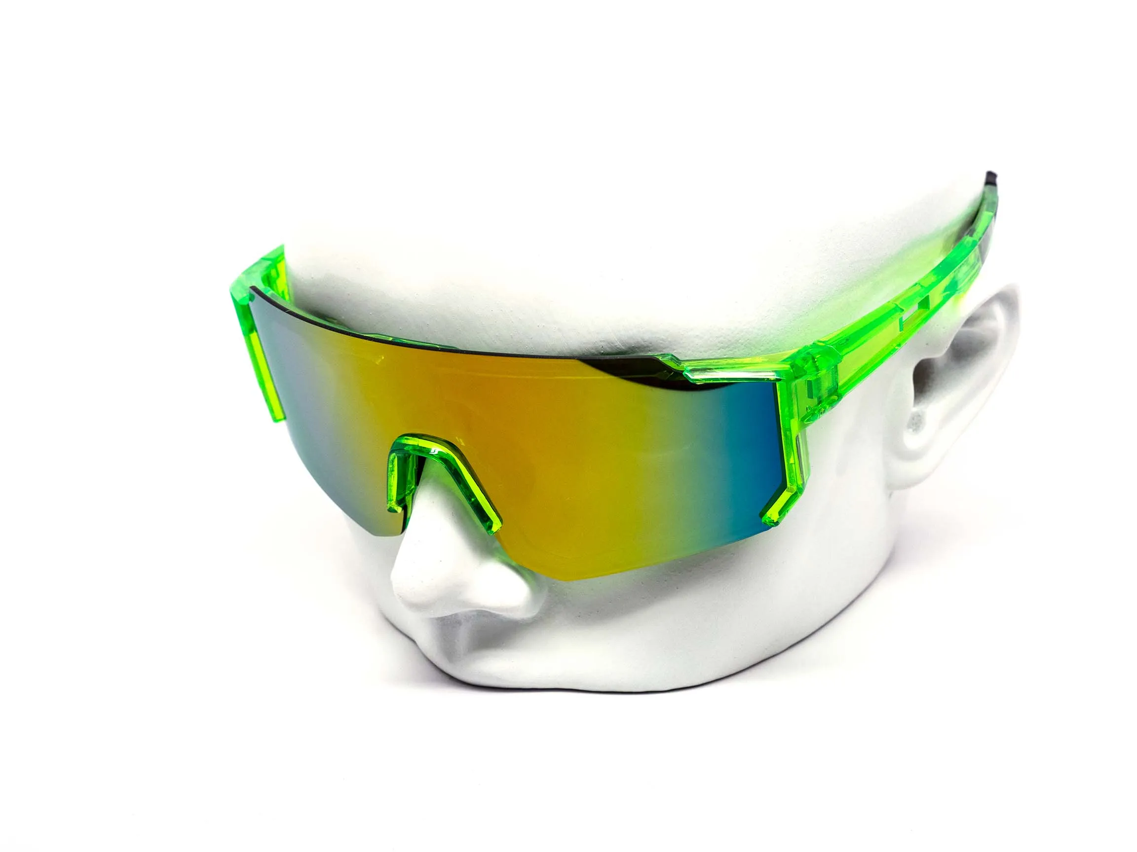 12 Pack: Future Sports Shield Performance Burnt Mirror Wholesale Sunglasses