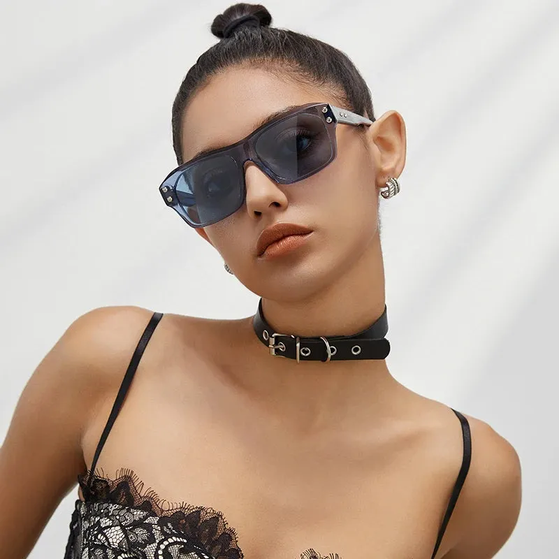 Acetate Square Rectangular Polarized Sunglasses UV400 Fashion Eyewear