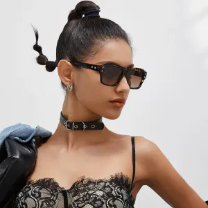 Acetate Square Rectangular Polarized Sunglasses UV400 Fashion Eyewear