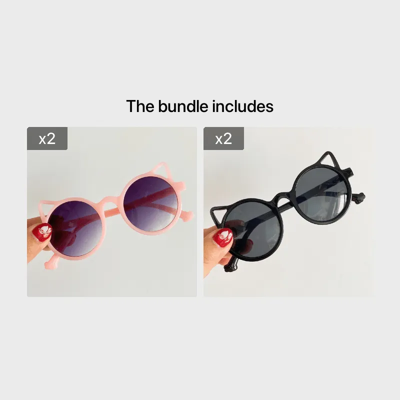 Adorable Cat Ear Sunglasses Perfect Party Accessories for Kids