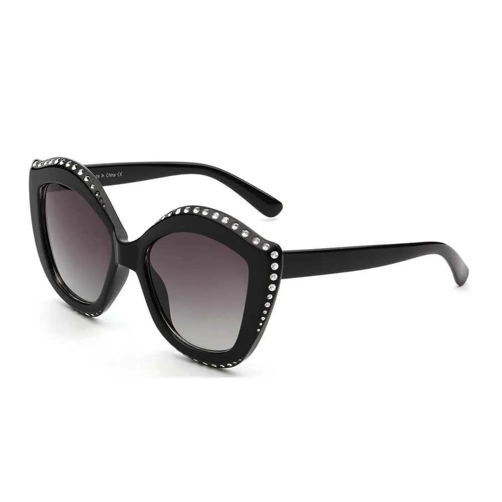 ANGOLA | S1092 - Women Oversized Round Cat Eye Fashion Sunglasses