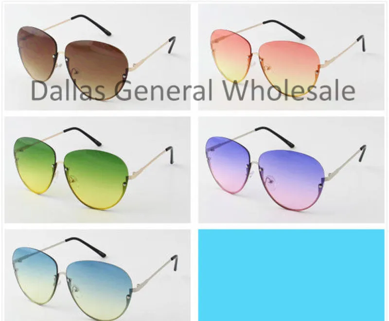 Aviator Metal Framless Sun Shades Wholesale