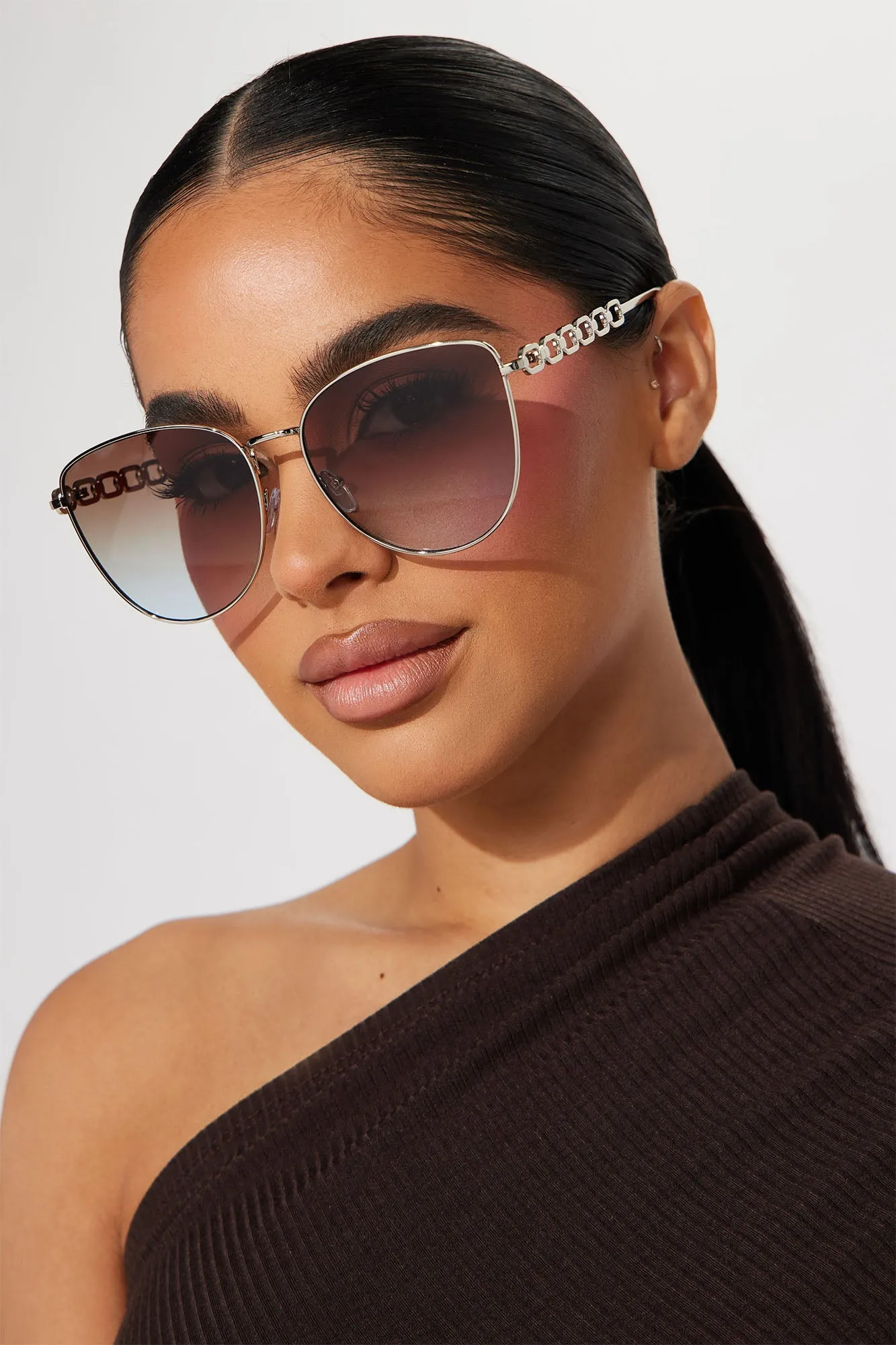 Baby You Got Me Hooked Sunglasses - Brown/combo
