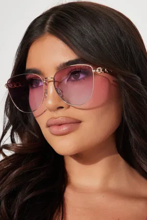 Baby You Got Me Hooked Sunglasses - Pink/combo