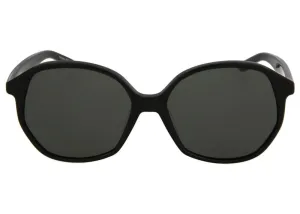 Balenciaga Oversized Round Acetate Sunglasses Black/Grey