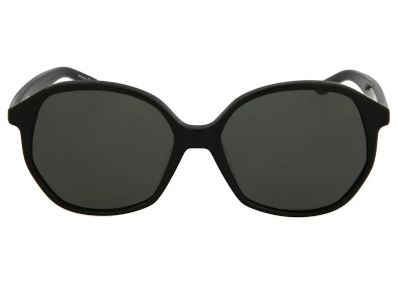 Balenciaga Oversized Round Acetate Sunglasses Black/Grey