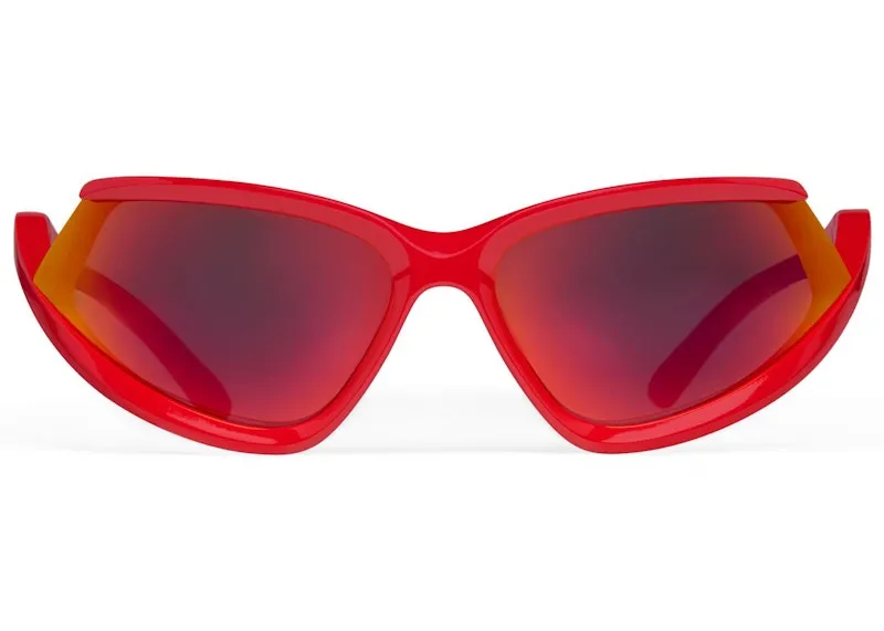 Balenciaga Side Xpander Cat Sunglasses Red