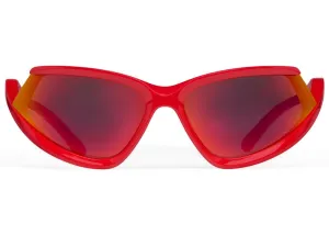 Balenciaga Side Xpander Cat Sunglasses Red