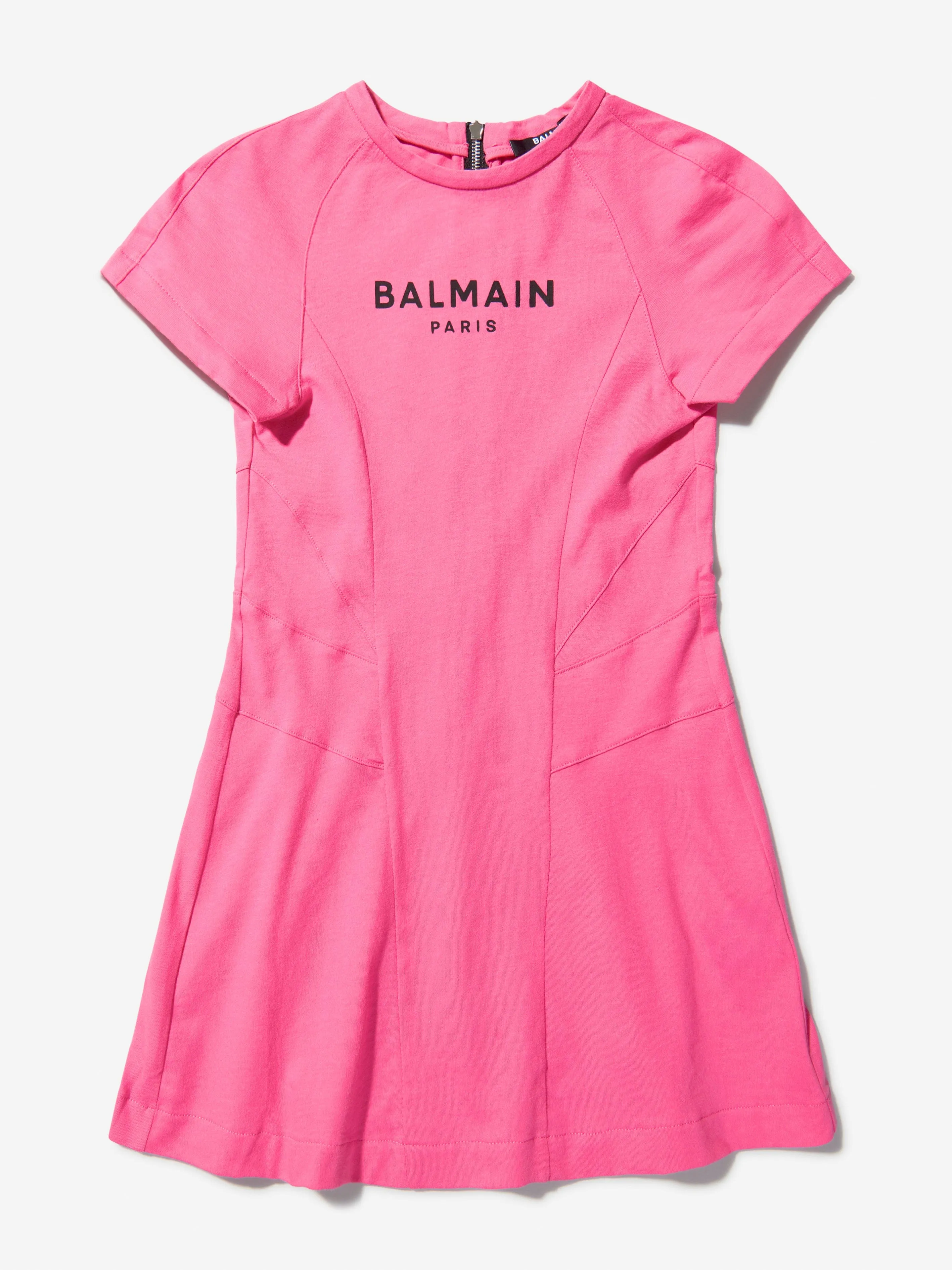 Balmain Girls Cotton Logo Dress