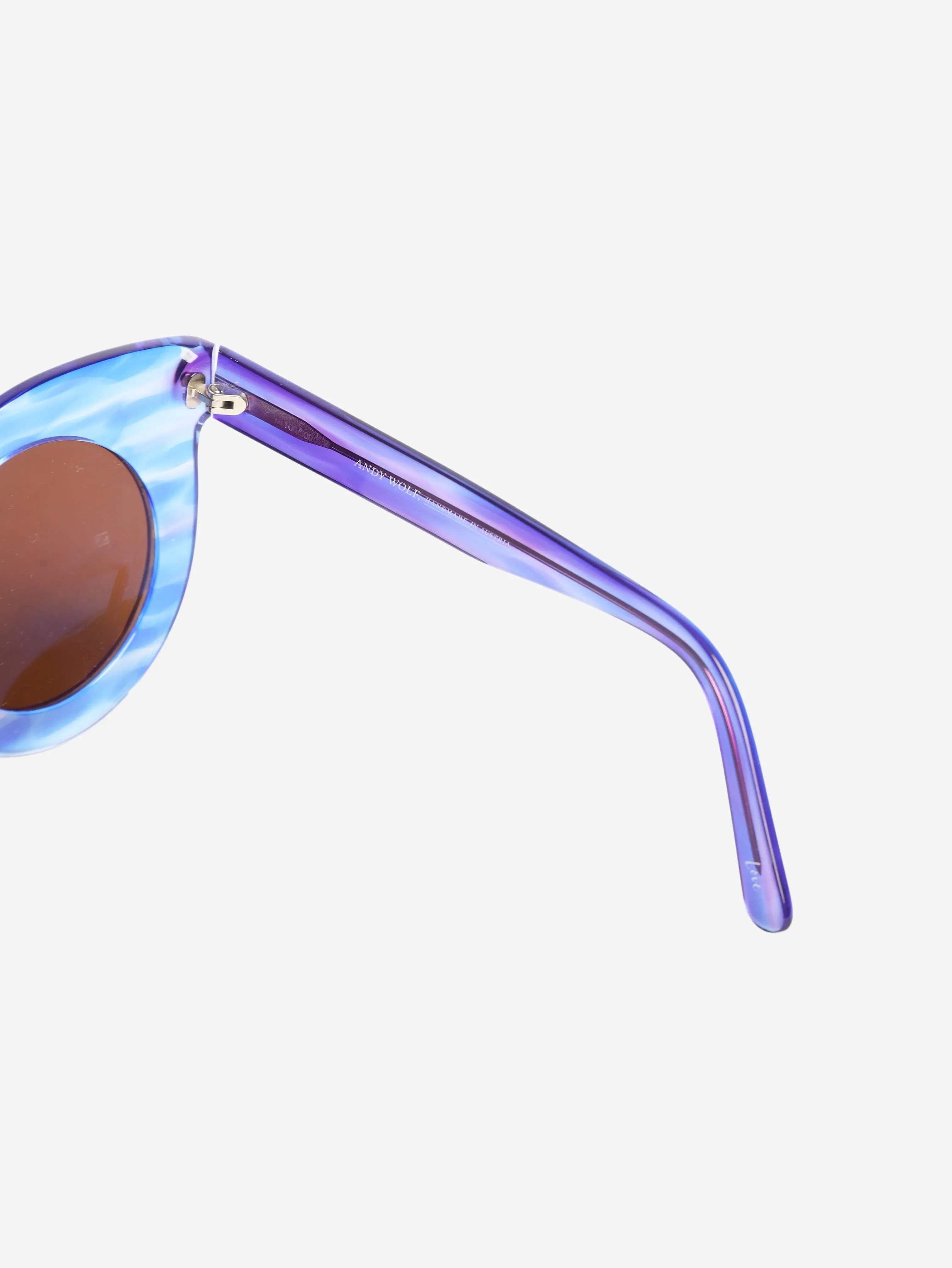 Blue cat eye sunglasses