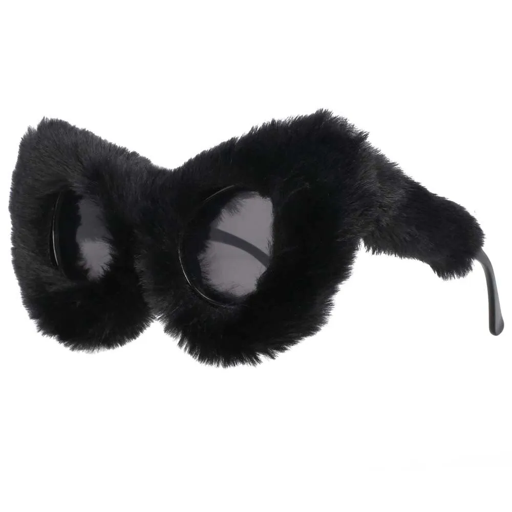 CCspace Women's Full Rim Velvet/Resin Cat Eye Sunglasses 54190