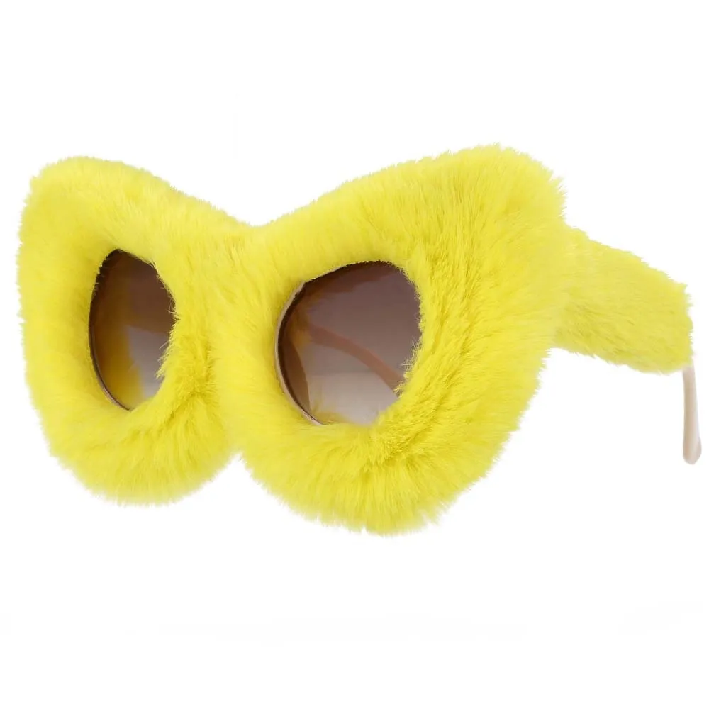 CCspace Women's Full Rim Velvet/Resin Cat Eye Sunglasses 54190