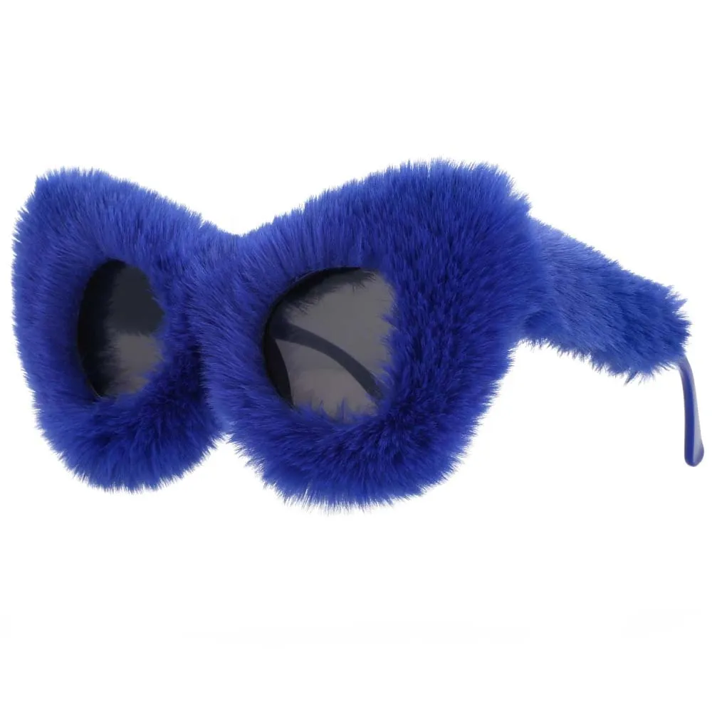 CCspace Women's Full Rim Velvet/Resin Cat Eye Sunglasses 54190