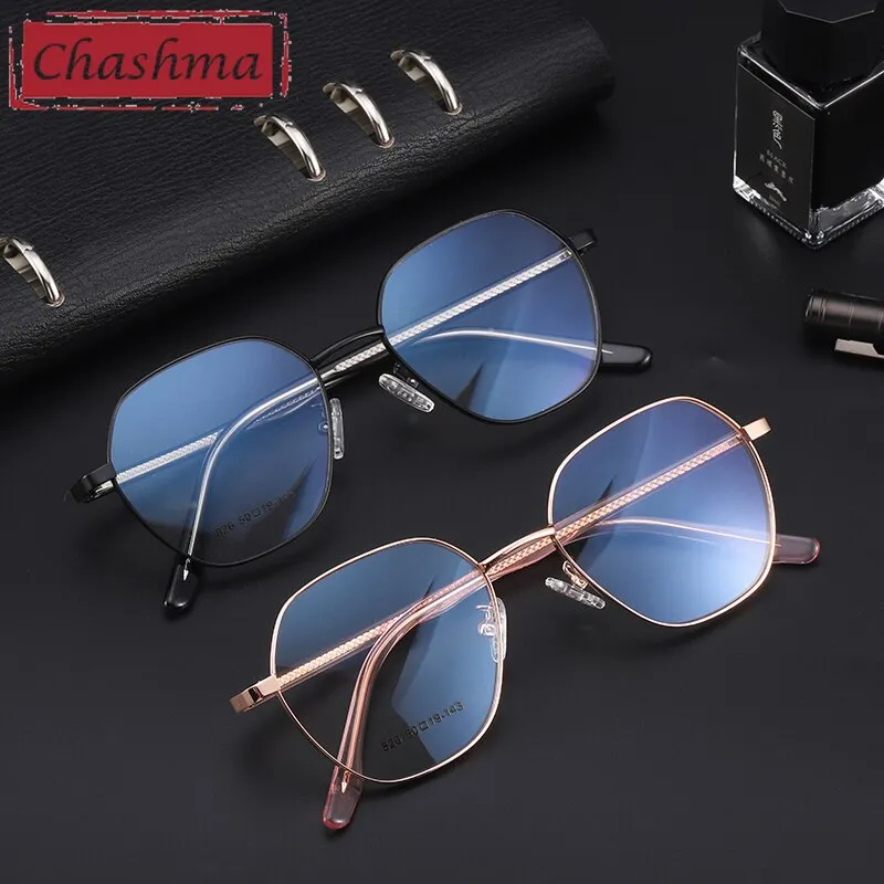 Chashma Unisex Full Rim Hexagon Alloy Eyeglasses M826