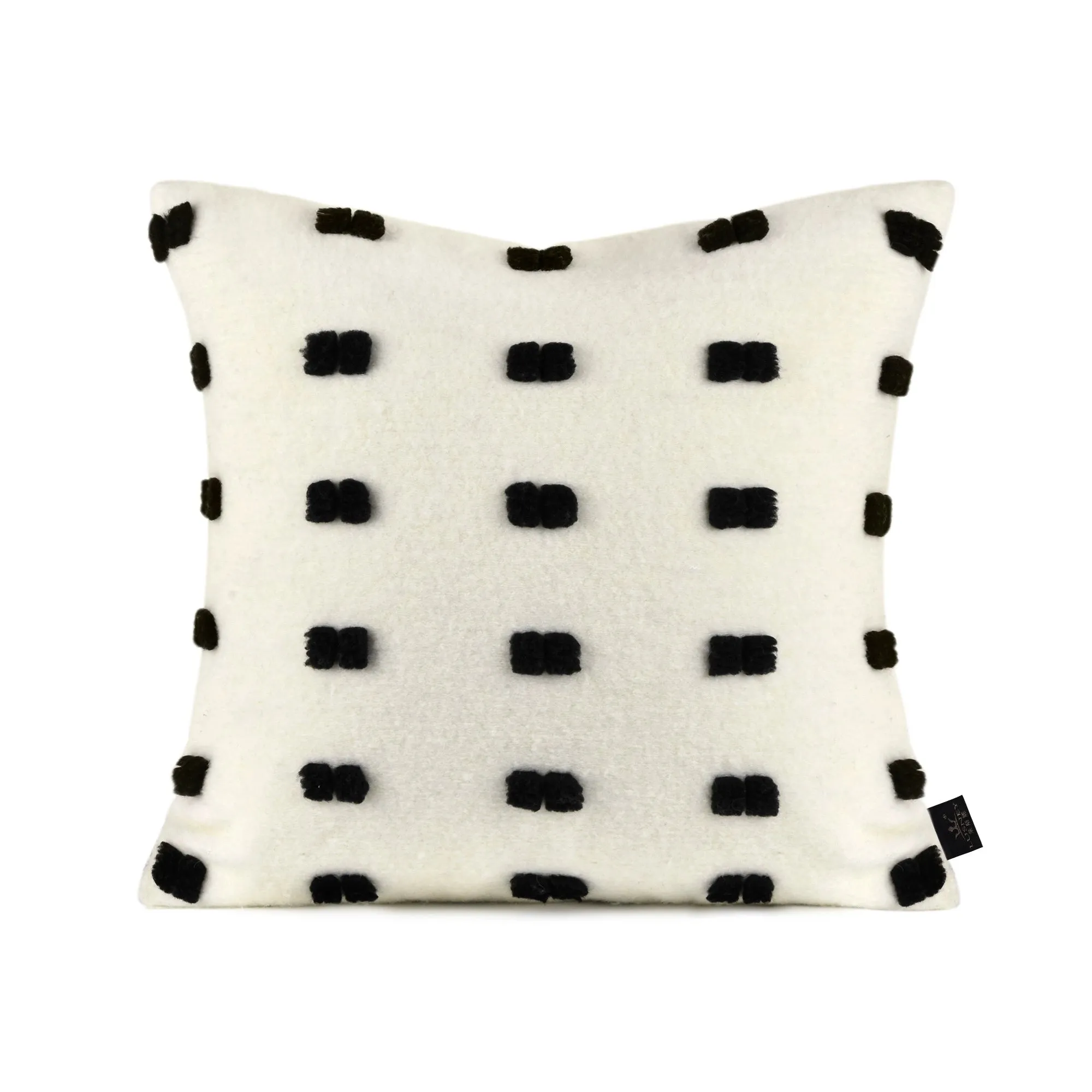 Chic Black and White Orange Accent High-End Cushion