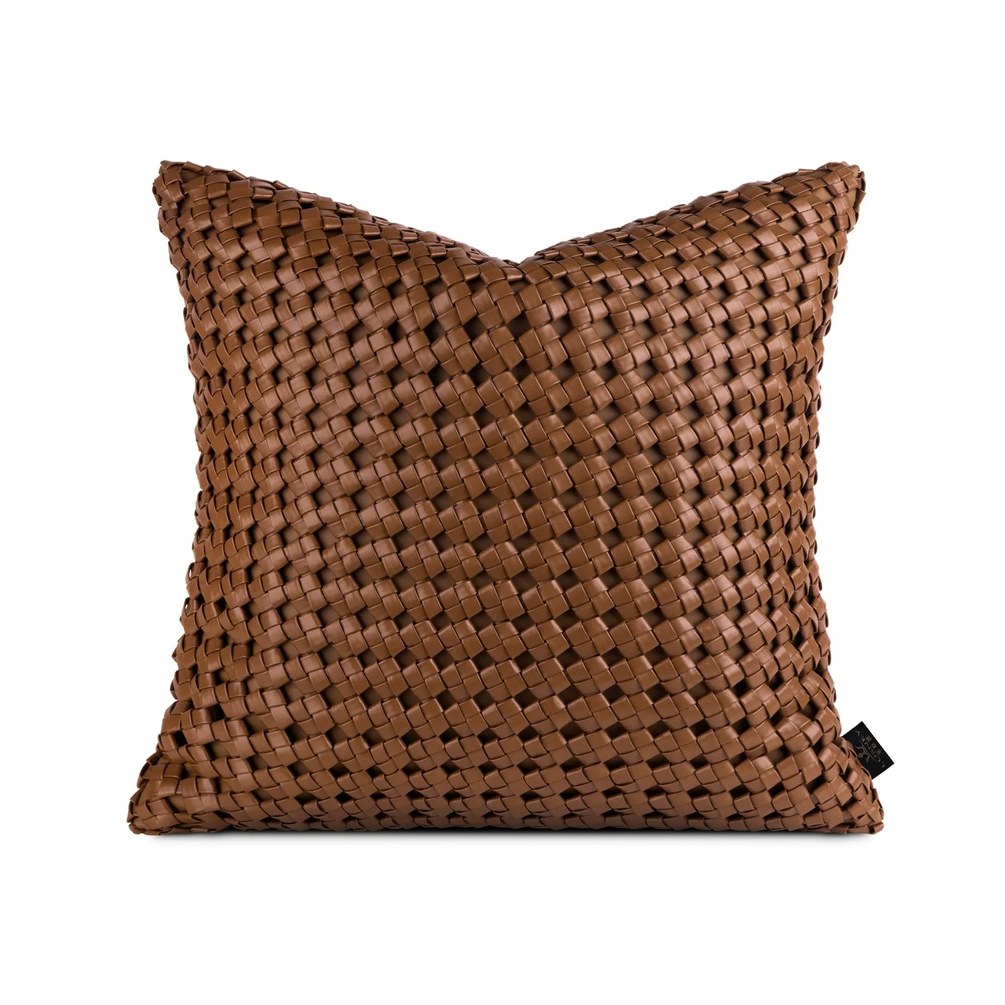 Chic Black and White Orange Accent High-End Cushion