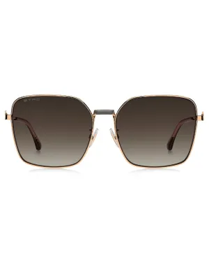 CLEAR TAUPE METAL PEGASO PETITE SUNGLASSES