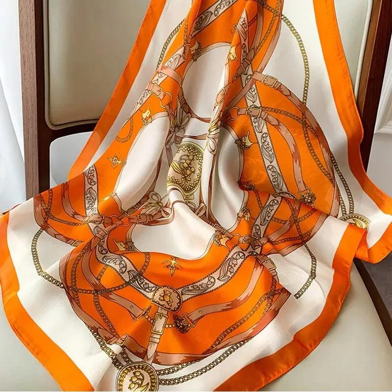 Elegant 70cm Silk Square Scarf - A Must-Have Accessory for Fashion-Forward Women