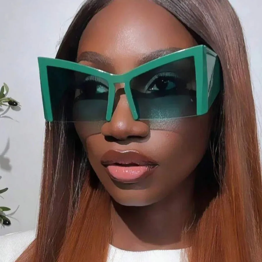 EM Half Frame Cat Eye Sunglasses