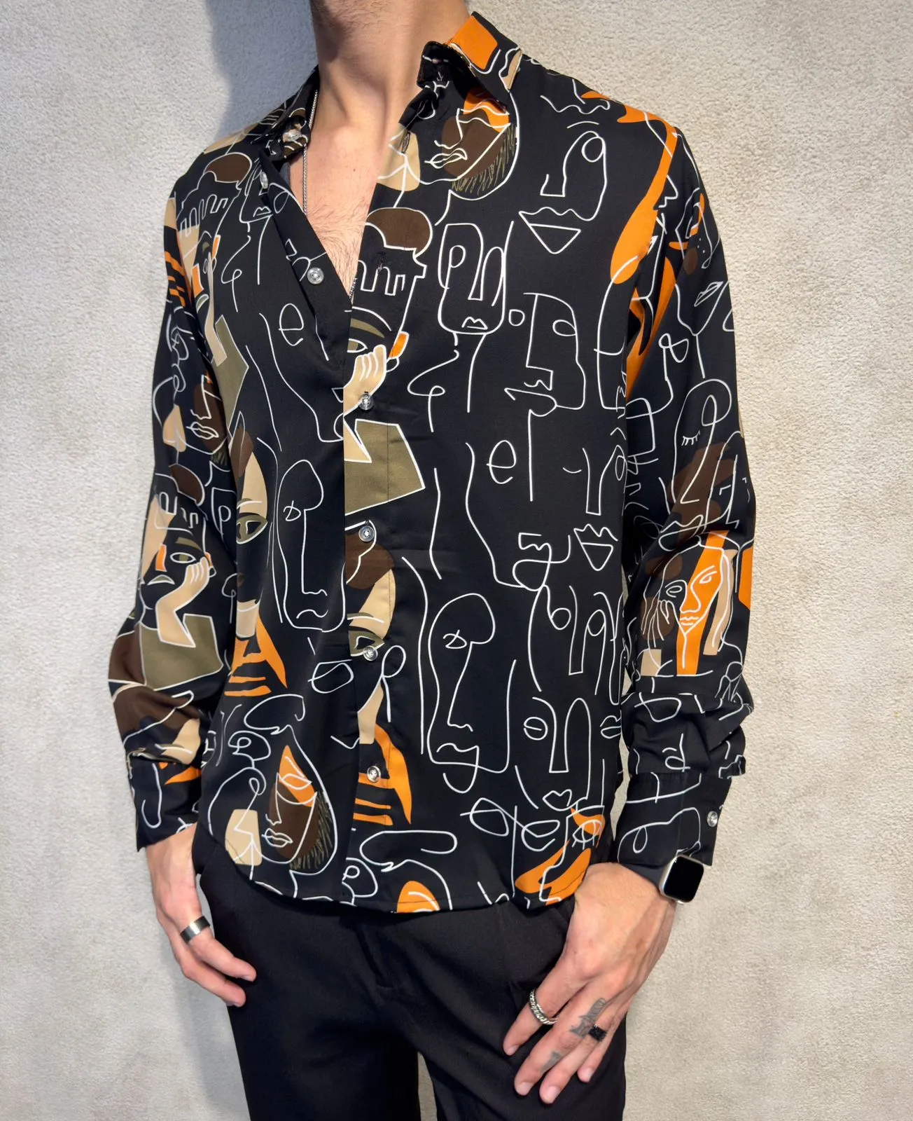 Face of Art Print Full Sleeves Shirt