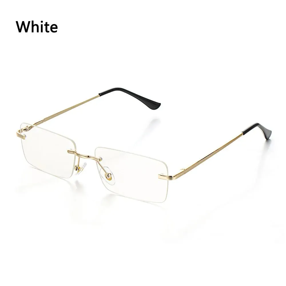 Fashion Luxury Design Rectangle Rimless SunGlasses Unisex Gradient Glasses Women Vintage Sunglasses UV400