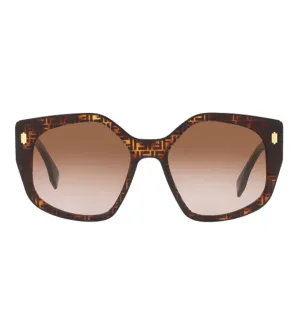 Fendi Women's Brown Gradient Geometric Sunglasses