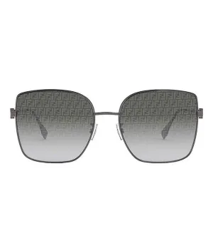 Fendi Women's Dark Grey Square Sunglasses