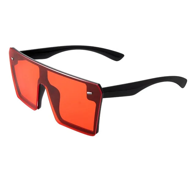 Flat Top Oversize Square Sunglasses