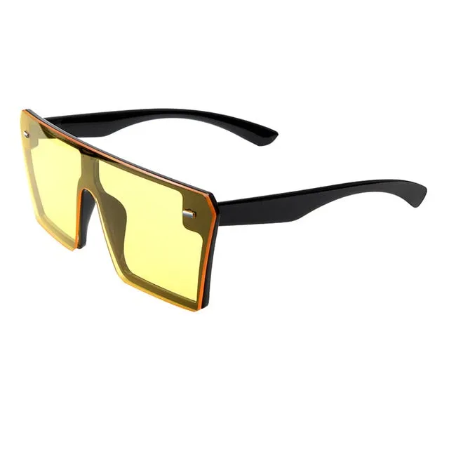 Flat Top Oversize Square Sunglasses