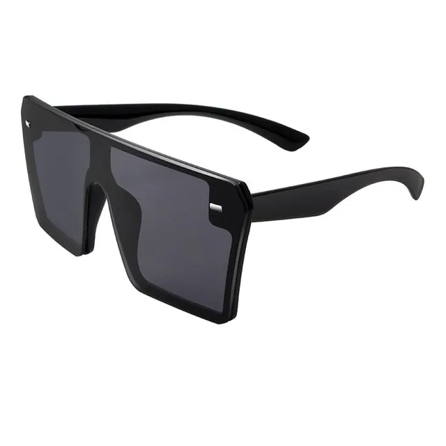 Flat Top Oversize Square Sunglasses
