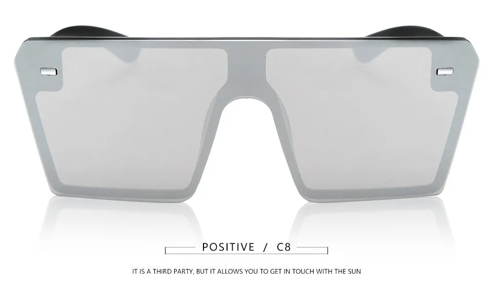 Flat Top Oversize Square Sunglasses