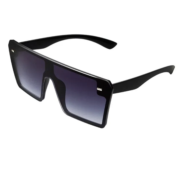 Flat Top Oversize Square Sunglasses