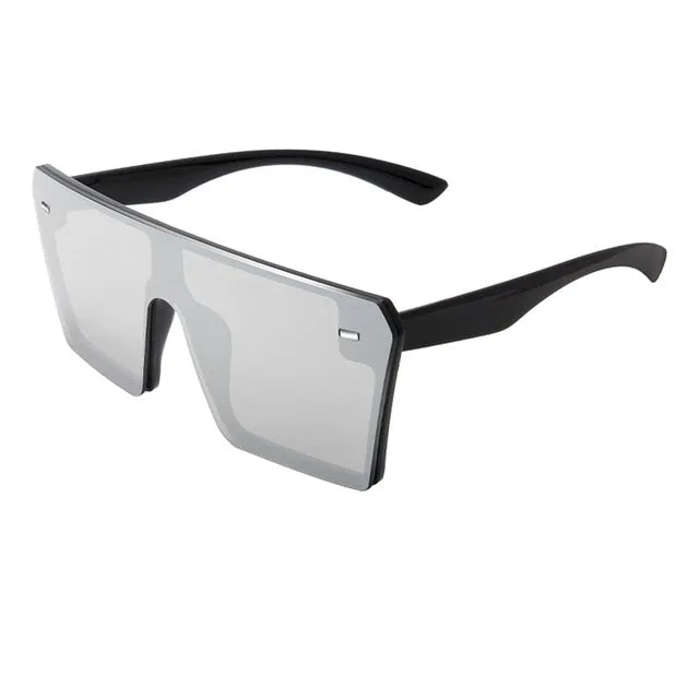 Flat Top Oversize Square Sunglasses