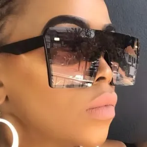 Flat Top Oversize Square Sunglasses