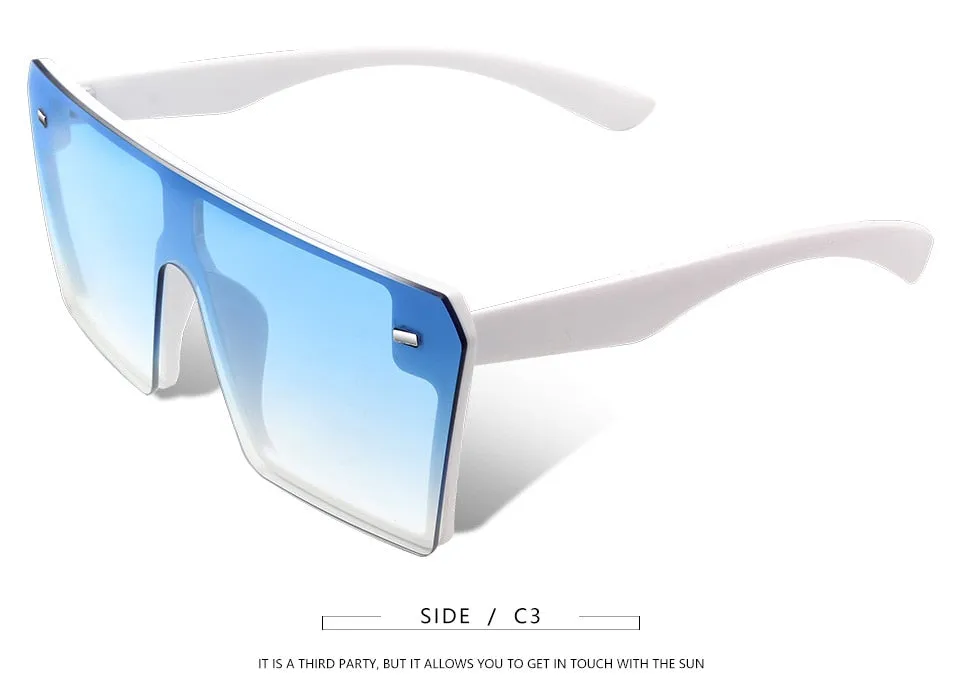 Flat Top Oversize Square Sunglasses