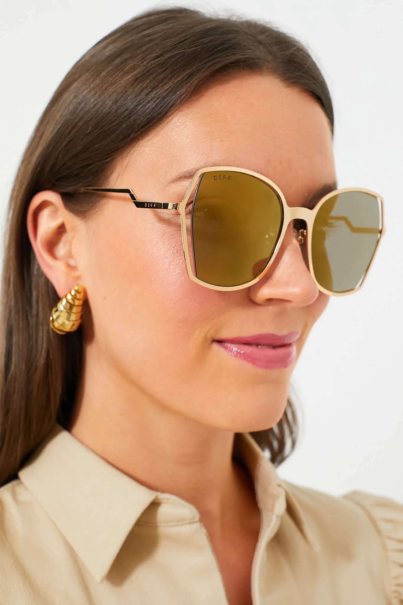 Gold Mirror Donna III Sunglasses
