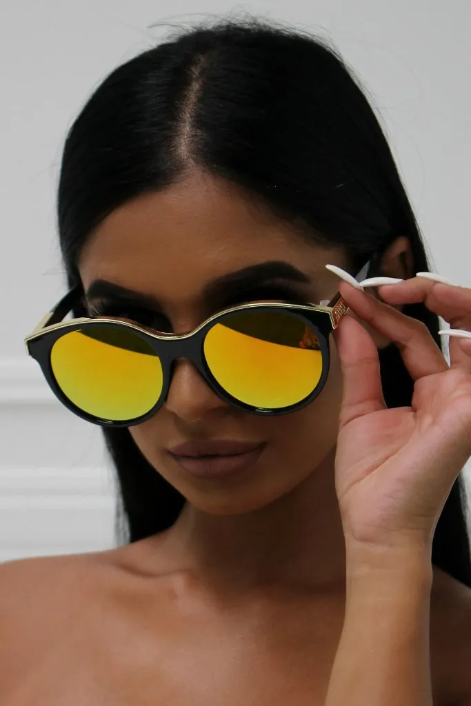 Honey Couture KRIS Reflective Sunglasses