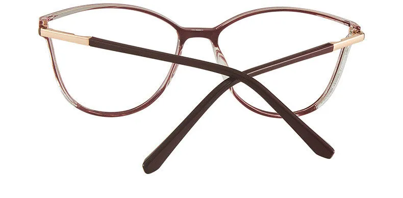 Hotony Women's Full Rim TR 90 Resin Cat Eye Frame Eyeglasses 7041