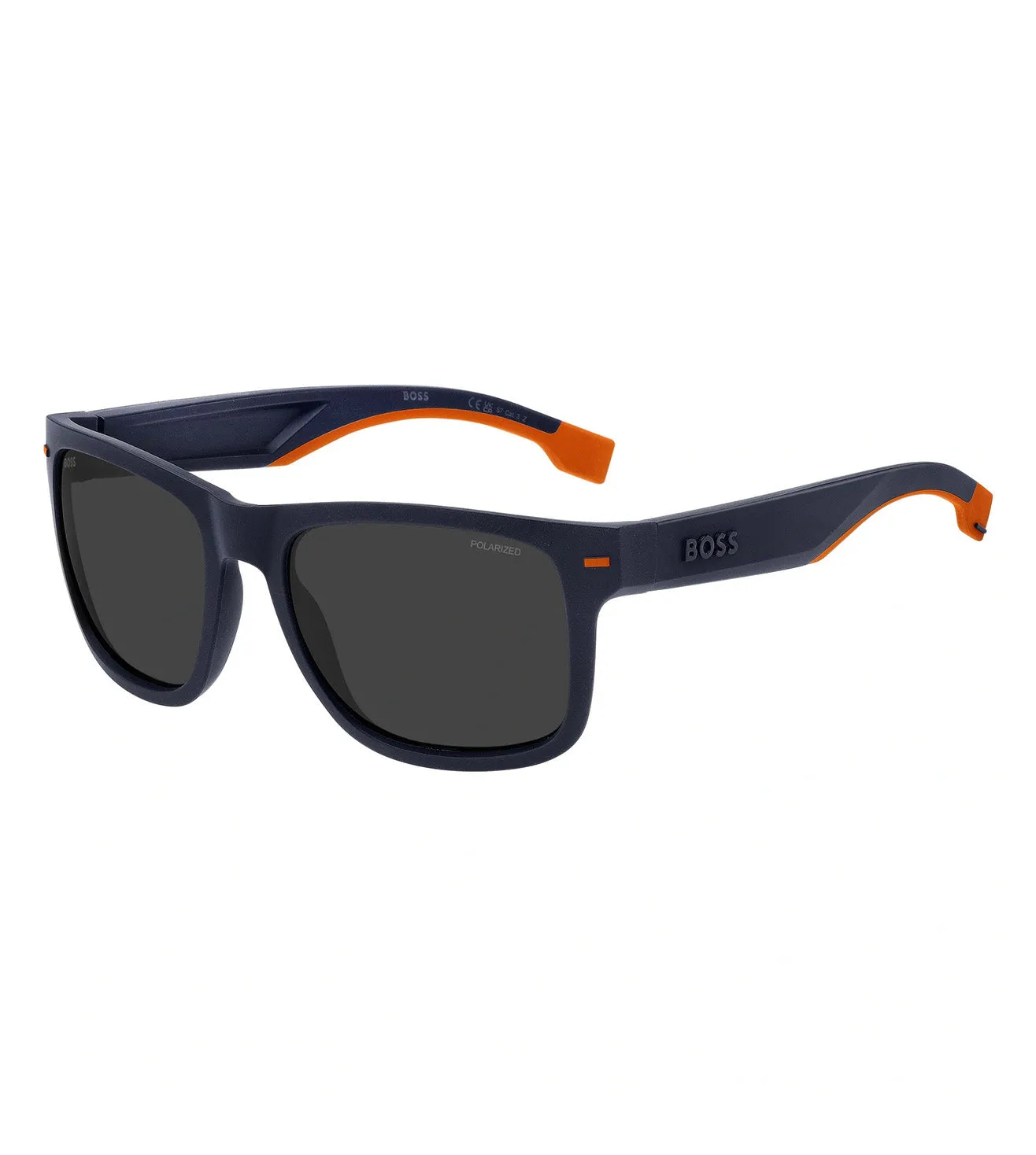 Hugo Boss Men's Grey Polarized Square Sunglasses