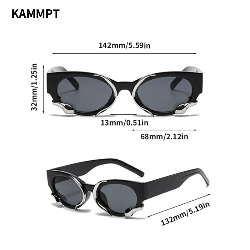 KAMMPT Cat Eye Sunglasses Fashion Snake Wrapped