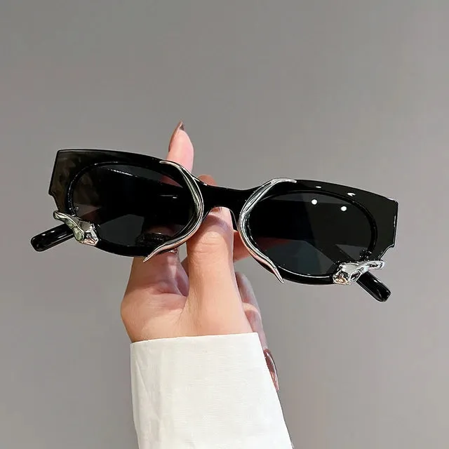 KAMMPT Cat Eye Sunglasses Fashion Snake Wrapped