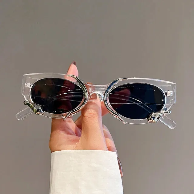 KAMMPT Cat Eye Sunglasses Fashion Snake Wrapped