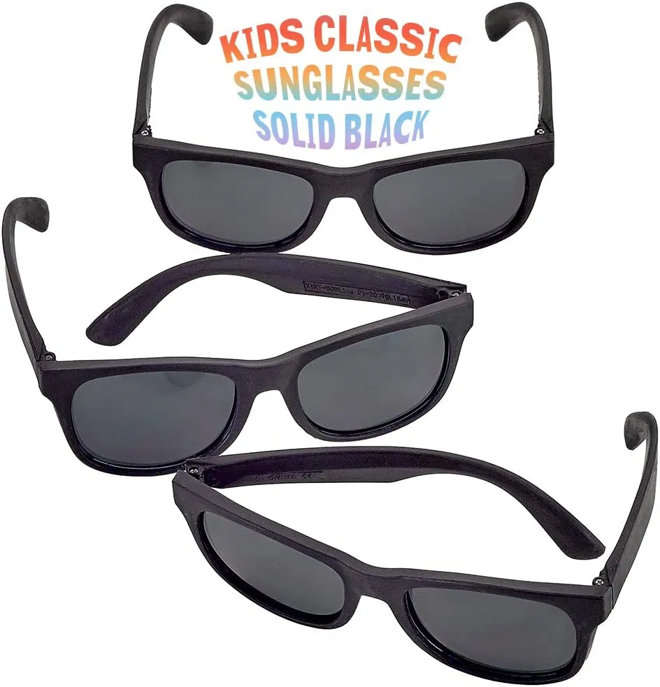 Kicko Black Sunglasses - 3 Pack, Unisex - for Daily Wear, and High Fashion Accessories