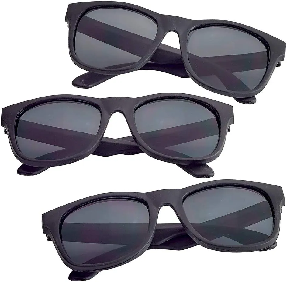 Kicko Black Sunglasses - 3 Pack, Unisex - for Daily Wear, and High Fashion Accessories