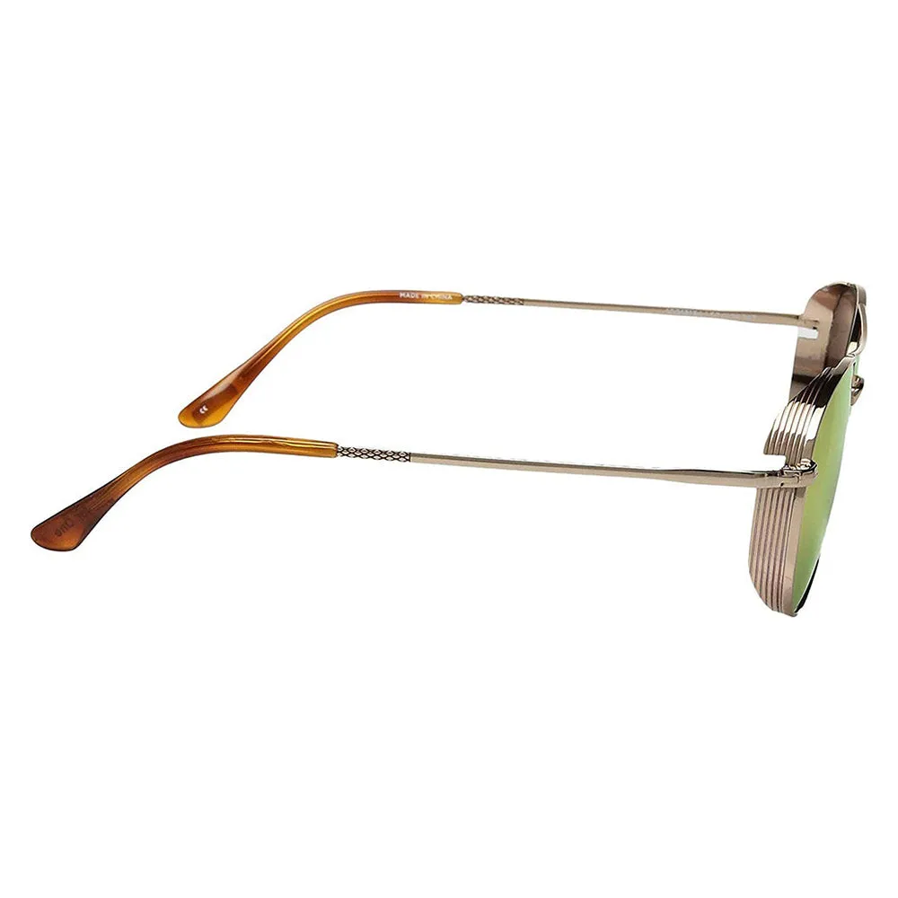 Kilgore 301 Unisex Gold Frame Shiny Rose Gold Mirror Lens Aviator Sunglasses - 10013134
